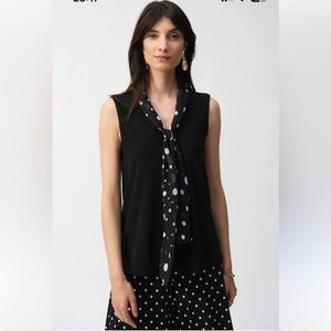 FEMME Black Polka Dot Sleeveless Neck Tie Dress size M